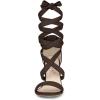imageAllegra K Womens Strappy Lace Up Heel Chunky High Heels SandalsCoffee