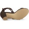 imageAllegra K Womens Strappy Lace Up Heel Chunky High Heels SandalsCoffee