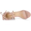 imageAllegra K Womens Strappy Lace Up Heel Chunky High Heels SandalsDust Pink
