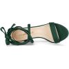 imageAllegra K Womens Strappy Lace Up Heel Chunky High Heels SandalsGreen
