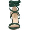 imageAllegra K Womens Strappy Lace Up Heel Chunky High Heels SandalsGreen
