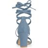 imageAllegra K Womens Strappy Lace Up Heel Chunky High Heels SandalsHaze Blue
