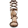 imageAllegra K Womens Strappy Lace Up Heel Chunky High Heels SandalsLeopard