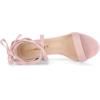 imageAllegra K Womens Strappy Lace Up Heel Chunky High Heels SandalsLight Pink