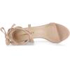 imageAllegra K Womens Strappy Lace Up Heel Chunky High Heels SandalsNude