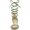 imageAllegra K Womens Strappy Lace Up Heel Chunky High Heels SandalsOlive Green