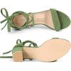 imageAllegra K Womens Strappy Lace Up Heel Chunky High Heels SandalsOlive Green