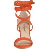 imageAllegra K Womens Strappy Lace Up Heel Chunky High Heels SandalsOrange