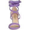 imageAllegra K Womens Strappy Lace Up Heel Chunky High Heels SandalsPurple