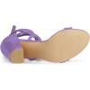 imageAllegra K Womens Strappy Lace Up Heel Chunky High Heels SandalsPurple