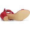 imageAllegra K Womens Strappy Lace Up Heel Chunky High Heels SandalsRed