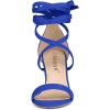 imageAllegra K Womens Strappy Lace Up Heel Chunky High Heels SandalsRoyal Blue