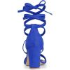imageAllegra K Womens Strappy Lace Up Heel Chunky High Heels SandalsRoyal Blue