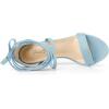imageAllegra K Womens Strappy Lace Up Heel Chunky High Heels SandalsSky Blue
