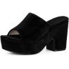 imageAllegra K Womens Open Toe Platform Slides Chunky Heels SandalsBlack