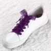 imageAllegra K 2 Pairs Flat Snow Yarn Shoelaces 25cm4cm Wide Transparent Shoe Laces for SneakersDark Purple