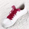 imageAllegra K 2 Pairs Flat Snow Yarn Shoelaces 25cm4cm Wide Transparent Shoe Laces for SneakersFuchsia