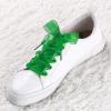 imageAllegra K 2 Pairs Flat Snow Yarn Shoelaces 25cm4cm Wide Transparent Shoe Laces for SneakersGreen