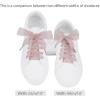 imageAllegra K 2 Pairs Flat Snow Yarn Shoelaces 25cm4cm Wide Transparent Shoe Laces for SneakersLight Brown