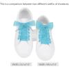 imageAllegra K 2 Pairs Flat Snow Yarn Shoelaces 25cm4cm Wide Transparent Shoe Laces for SneakersSky Blue