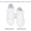 imageAllegra K 2 Pairs Flat Snow Yarn Shoelaces 25cm4cm Wide Transparent Shoe Laces for SneakersWhite