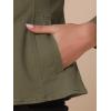 imageAllegra K Casual Denim Jacket for Womens Classic Stand Collar Long Sleeve Jean JacketGreen