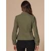 imageAllegra K Casual Denim Jacket for Womens Classic Stand Collar Long Sleeve Jean JacketGreen