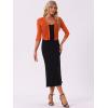 imageAllegra K Sheer Mesh Bolero Shrugs for Womens Elegant 34 Sleeve Lightweight Cropped CardiganOrange