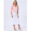 imageAllegra K Sheer Mesh Bolero Shrugs for Womens Elegant 34 Sleeve Lightweight Cropped CardiganPink