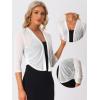 imageAllegra K Sheer Mesh Bolero Shrugs for Womens Elegant 34 Sleeve Lightweight Cropped CardiganWhite