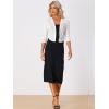 imageAllegra K Sheer Mesh Bolero Shrugs for Womens Elegant 34 Sleeve Lightweight Cropped CardiganWhite