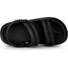imageAllegra K Womens Cloud Slides Sandals Pillow TwoWay Wear Shower Slingback Flat SandalsBlack
