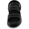 imageAllegra K Womens Cloud Slides Sandals Pillow TwoWay Wear Shower Slingback Flat SandalsBlack