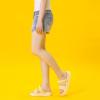 imageAllegra K Womens Cloud Slides Sandals Pillow TwoWay Wear Shower Slingback Flat SandalsYellow