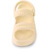 imageAllegra K Womens Cloud Slides Sandals Pillow TwoWay Wear Shower Slingback Flat SandalsYellow