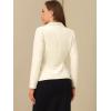 imageAllegra K Womens Halloween Christmas Office Coat Solid Shawl Collar 1 Button Velvet BlazerBeige White