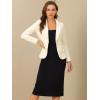 imageAllegra K Womens Halloween Christmas Office Coat Solid Shawl Collar 1 Button Velvet BlazerBeige White