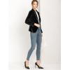 imageAllegra K Womens Halloween Christmas Office Coat Solid Shawl Collar 1 Button Velvet BlazerBlack
