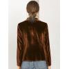 imageAllegra K Womens Halloween Christmas Office Coat Solid Shawl Collar 1 Button Velvet BlazerBrown