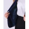imageAllegra K Womens Halloween Christmas Office Coat Solid Shawl Collar 1 Button Velvet BlazerDark Blue