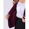 imageAllegra K Womens Halloween Christmas Office Coat Solid Shawl Collar 1 Button Velvet BlazerDark Red
