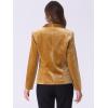 imageAllegra K Womens Halloween Christmas Office Coat Solid Shawl Collar 1 Button Velvet BlazerDark Yellow