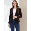 imageAllegra K Womens Halloween Christmas Office Coat Solid Shawl Collar 1 Button Velvet BlazerDeep Brown
