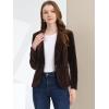 imageAllegra K Womens Halloween Christmas Office Coat Solid Shawl Collar 1 Button Velvet BlazerDeep Brown
