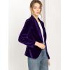 imageAllegra K Womens Halloween Christmas Office Coat Solid Shawl Collar 1 Button Velvet BlazerDeep Purple