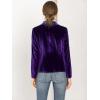 imageAllegra K Womens Halloween Christmas Office Coat Solid Shawl Collar 1 Button Velvet BlazerDeep Purple