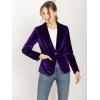 imageAllegra K Womens Halloween Christmas Office Coat Solid Shawl Collar 1 Button Velvet BlazerDeep Purple