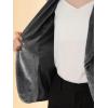 imageAllegra K Womens Halloween Christmas Office Coat Solid Shawl Collar 1 Button Velvet BlazerGray