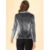 imageAllegra K Womens Halloween Christmas Office Coat Solid Shawl Collar 1 Button Velvet BlazerGray