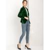 imageAllegra K Womens Halloween Christmas Office Coat Solid Shawl Collar 1 Button Velvet BlazerGreen